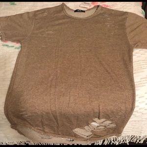 Front and back rips men tee shirt